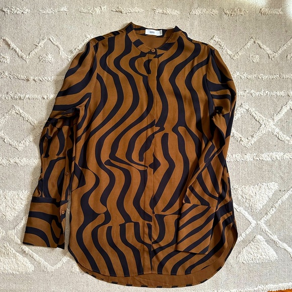 Closed Brown and Black Button Up Shirt - Picture 1 of 8